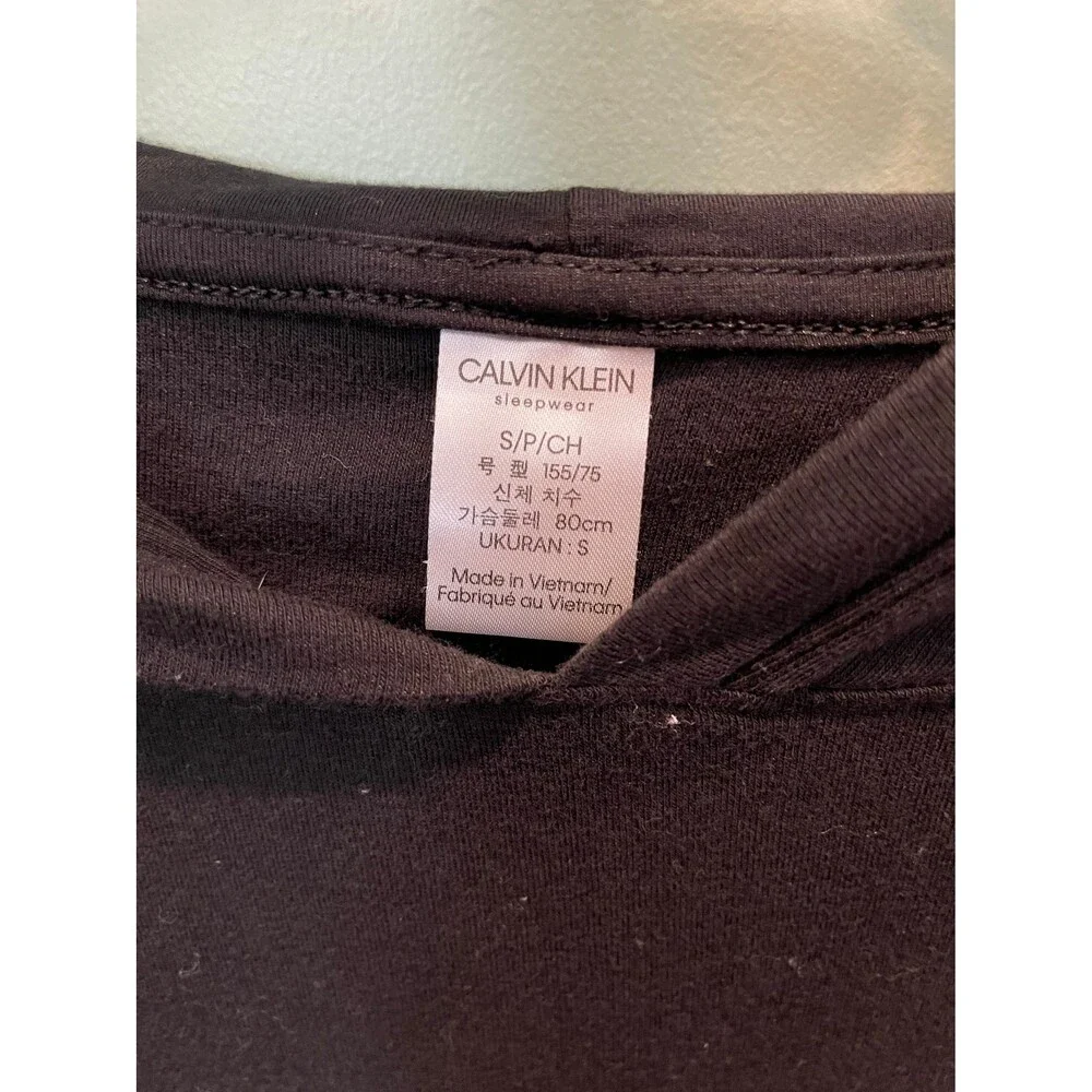 Calvin Klein black lounge hooded pullover size S